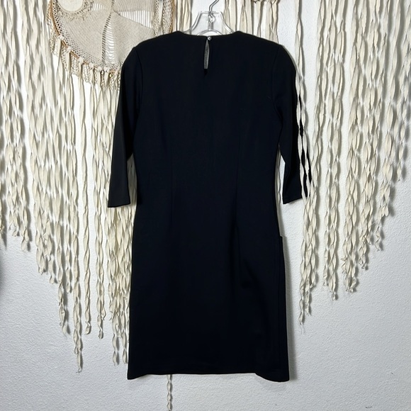 J. McLaughlin Little Black Dress Quarter Sleeve Size Small - Picture 7 of 11